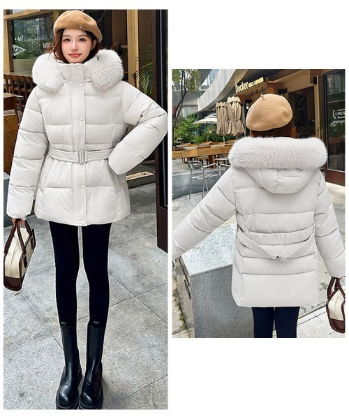 フーディーダウンジャケット 中綿アウター（ダウンジャケット/コート