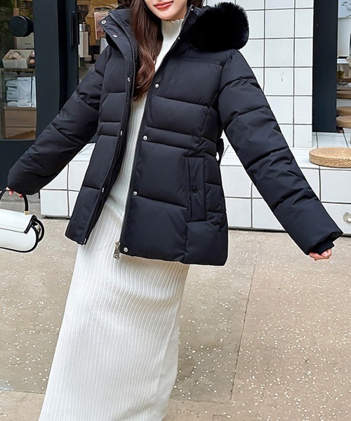 フーディーダウンジャケット 中綿アウター（ダウンジャケット/コート