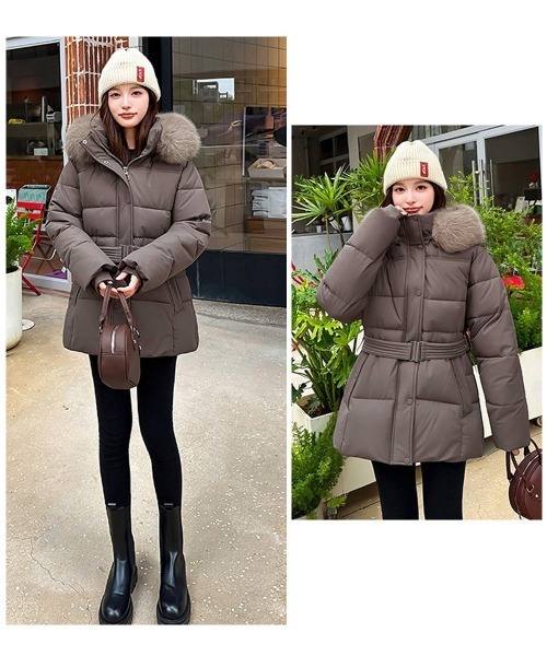 フーディーダウンジャケット 中綿アウター（ダウンジャケット/コート