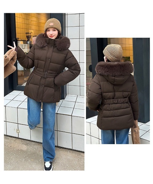 フーディーダウンジャケット 中綿アウター（ダウンジャケット/コート