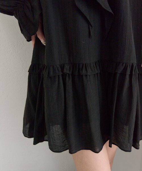 mystic（ミスティック）の「【柔らか素材/2色展開】ラッフルティアードミニワンピース（ワンピース・レディース・ブラック/アイボリー・FREE）」の20枚目の写真