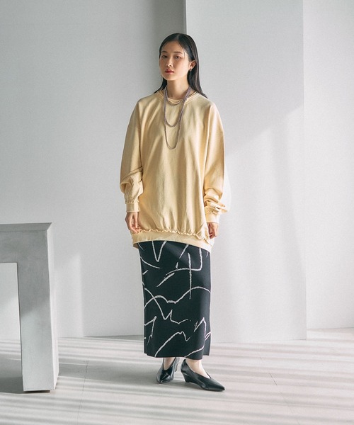 LEPSIM（レプシィム）の「14ゲージアソート柄ニットスカート　638125（スカート・レディース・ブラック系その他2/モカ/ブラック系その他・FREE）」の12枚目の写真