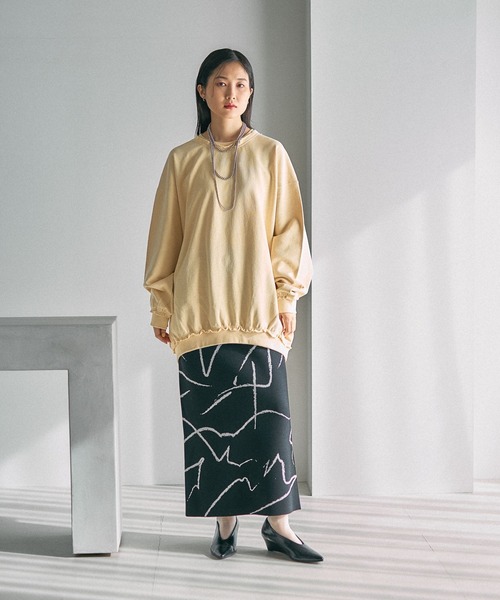 LEPSIM（レプシィム）の「14ゲージアソート柄ニットスカート　638125（スカート・レディース・ブラック系その他2/モカ/ブラック系その他・FREE）」の13枚目の写真