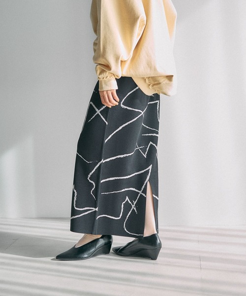 LEPSIM（レプシィム）の「14ゲージアソート柄ニットスカート　638125（スカート・レディース・ブラック系その他2/モカ/ブラック系その他・FREE）」の16枚目の写真