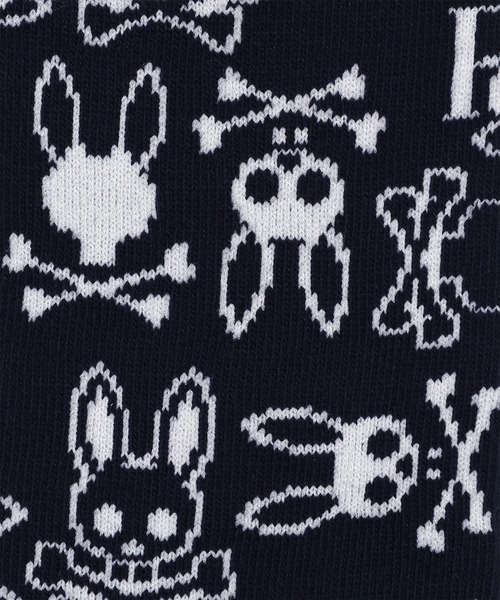 Psycho Bunny（サイコバニー）の「モノグラムバニー ソックス（ソックス/靴下・メンズ・ネイビー/グレー/レッド・25-27）」の5枚目の写真