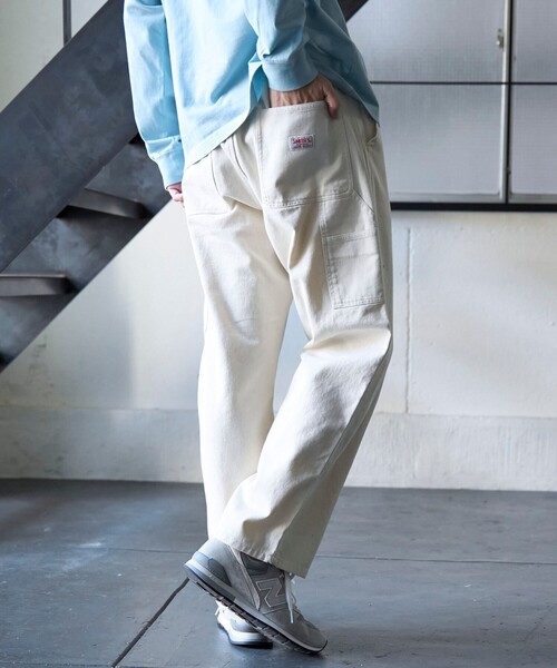 SMITH'S（スミス）の「SMITH’S（スミス）別注ワークパンツ（デニムパンツ・メンズ・ネイビー/オフホワイト/コバルトブルー・S/M/L/XL）」の8枚目の写真