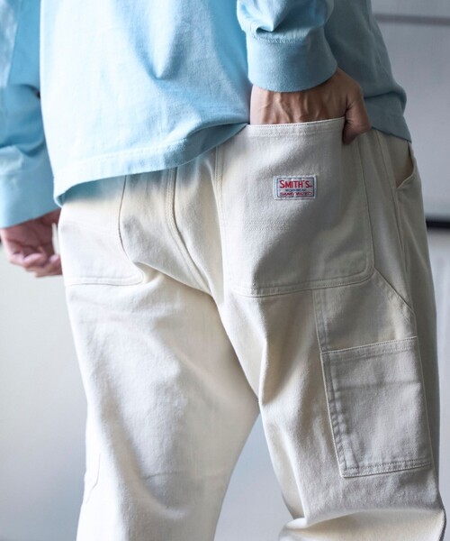 SMITH'S（スミス）の「SMITH’S（スミス）別注ワークパンツ（デニムパンツ・メンズ・ネイビー/オフホワイト/コバルトブルー・S/M/L/XL）」の9枚目の写真