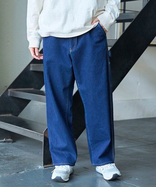 SMITH'S（スミス）の「SMITH’S（スミス）別注ワークパンツ（デニムパンツ・メンズ・ネイビー/オフホワイト/コバルトブルー・S/M/L/XL）」の12枚目の写真