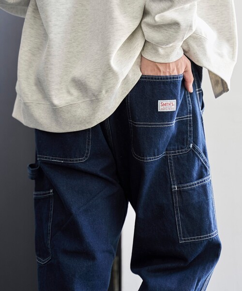 SMITH'S（スミス）の「SMITH’S（スミス）別注ワークパンツ（デニムパンツ・メンズ・ネイビー/オフホワイト/コバルトブルー・S/M/L/XL）」の21枚目の写真