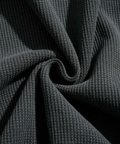 Starting Over（スターティングオーバー）の「short length one point embroidery press-stud henry neck thermal long-sleeved T-shirt/ショートレングス ワンポイント刺繍 スナップ ヘンリーネック サーマル ロングスリーブTシャツ 短丈 スナップ ヘンリー ワッフル ロンT（Tシャツ/カットソー・メンズ・グレー/ブラック/カモフラージュ・L/M）」の11枚目の写真