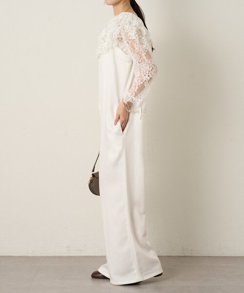 Omekashi（オメカシ）の「レースラッフルブラウス（シャツ/ブラウス・レディース・オフホワイト/ブラック・FREE）」の22枚目の写真