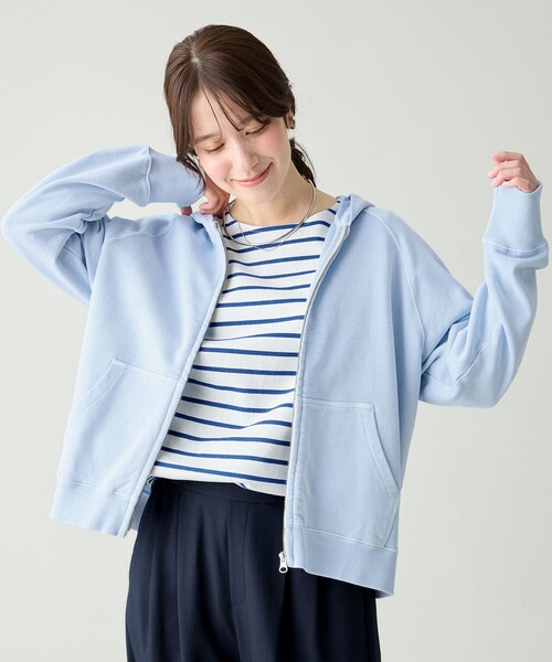 ANY(エニィ)の「ピグメントパーカー(パーカー・レディース・アイボリー系/グレー系/ピンク系/スカイブルー系・F)」の11枚目の写真