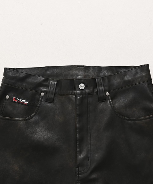 FUBU( フブ)の「FUBU フブ ブランド Leather Baggy Pants / フェイクレザーバギーパンツ PUレザー(セットアップ対応)(その他パンツ・メンズ・ブラック・34/36/38/32)」の11枚目の写真