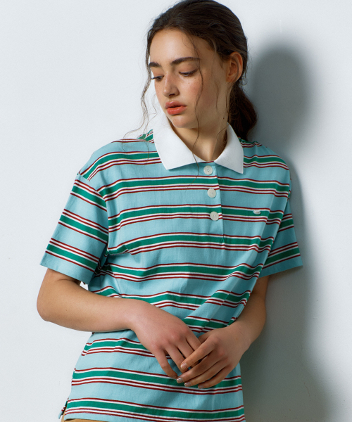 manavis7（マナビスセブン）の「マリンブリーズTシャツ[ミント]（ポロシャツ・レディース・ミント・FREE）」の2枚目の写真
