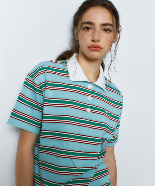 manavis7（マナビスセブン）の「マリンブリーズTシャツ[ミント]（ポロシャツ・レディース・ミント・FREE）」の3枚目の写真
