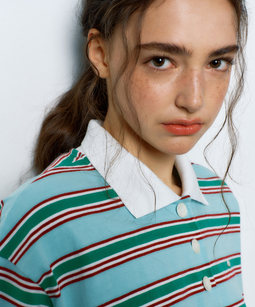 manavis7（マナビスセブン）の「マリンブリーズTシャツ[ミント]（ポロシャツ・レディース・ミント・FREE）」の4枚目の写真