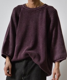 DOUBLE STEAL | DSストーンウォッシュラグラン7分袖ニットＰＯ(ニット/セーター)