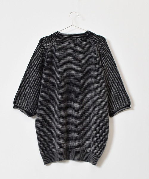 DOUBLE STEAL（ダブルスティール）の「DSストーンウォッシュラグラン7分袖ニットＰＯ（ニット/セーター・メンズ・ブラック/バーガンディー/グリーン・LARGE/MEDIUM）」の11枚目の写真