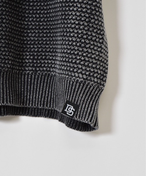 DOUBLE STEAL（ダブルスティール）の「DSストーンウォッシュラグラン7分袖ニットＰＯ（ニット/セーター・メンズ・ブラック/バーガンディー/グリーン・LARGE/MEDIUM）」の14枚目の写真