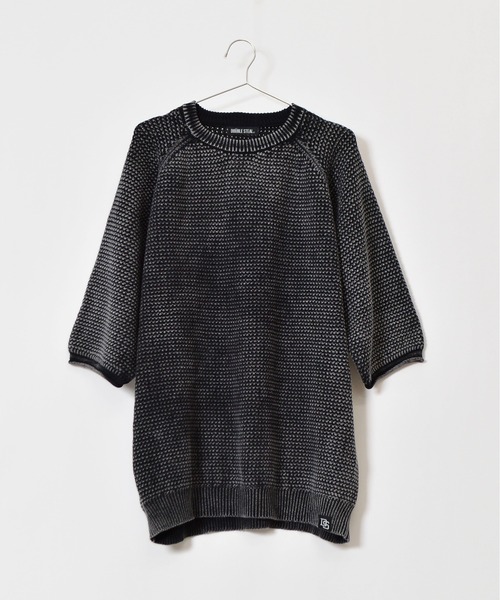 DOUBLE STEAL（ダブルスティール）の「DSストーンウォッシュラグラン7分袖ニットＰＯ（ニット/セーター・メンズ・ブラック/バーガンディー/グリーン・LARGE/MEDIUM）」の10枚目の写真