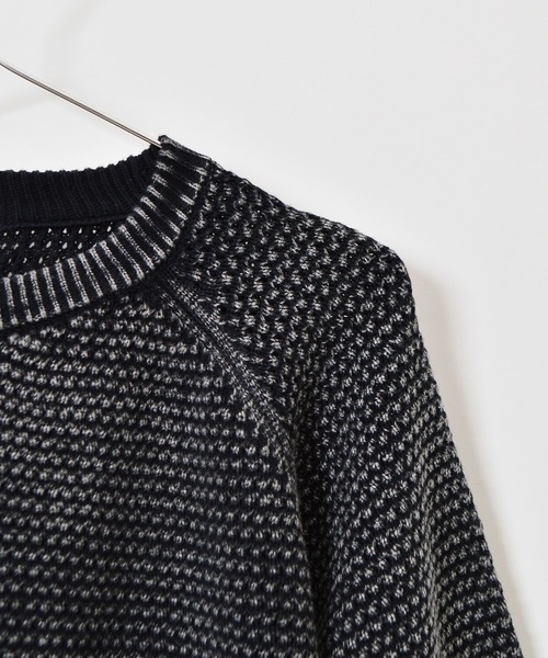 DOUBLE STEAL（ダブルスティール）の「DSストーンウォッシュラグラン7分袖ニットＰＯ（ニット/セーター・メンズ・ブラック/バーガンディー/グリーン・LARGE/MEDIUM）」の12枚目の写真