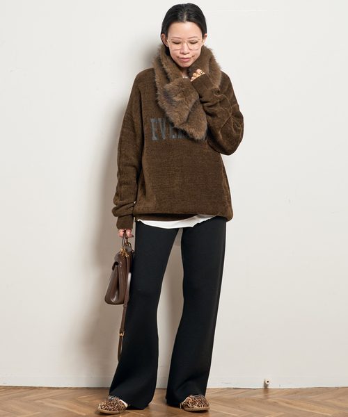 AP STUDIO（エーピーストゥディオ）の「New スムージーニットパンツ（その他パンツ・レディース・グレー/ブラック・36/40/38）」の14枚目の写真