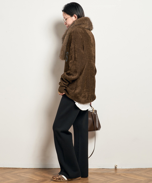 AP STUDIO（エーピーストゥディオ）の「New スムージーニットパンツ（その他パンツ・レディース・グレー/ブラック・36/40/38）」の15枚目の写真