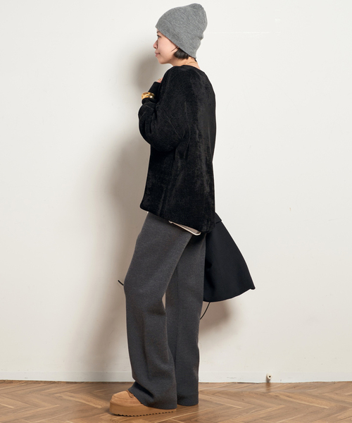 AP STUDIO（エーピーストゥディオ）の「New スムージーニットパンツ（その他パンツ・レディース・グレー/ブラック・36/40/38）」の22枚目の写真