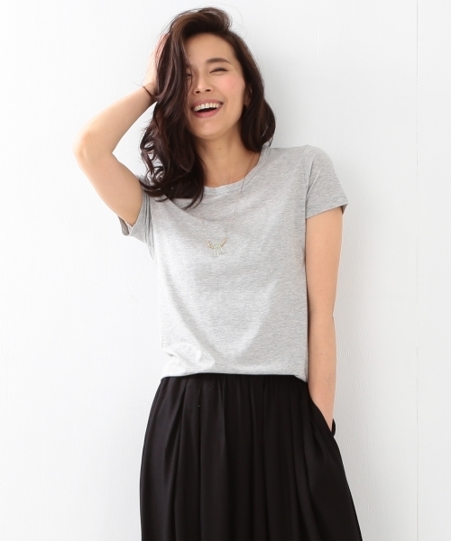 BEAMS LIGHTS Women's(ビームスライツ ウィメンズ)の「BEAMS LIGHTS / ベーシックTシャツ(Tシャツ/カットソー・レディース・オフホワイト/グレー/ブラック・ONE SIZE)」の5枚目の写真