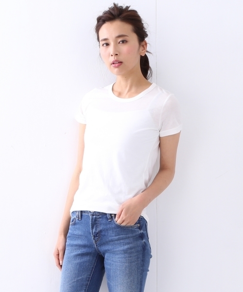 BEAMS LIGHTS Women's(ビームスライツ ウィメンズ)の「BEAMS LIGHTS / ベーシックTシャツ(Tシャツ/カットソー・レディース・オフホワイト/グレー/ブラック・ONE SIZE)」の6枚目の写真