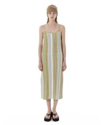 RIBBED KNIT DRESS / OLIVE