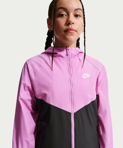 NIKE（ナイキ）の「ナイキ NIKE ナイキ YTH NSW RPL WR フーディジャケット（ナイロンジャケット・キッズ・ピンク/ブラック/ブルー・130cm/140cm/150cm/160cm）」の3枚目の写真