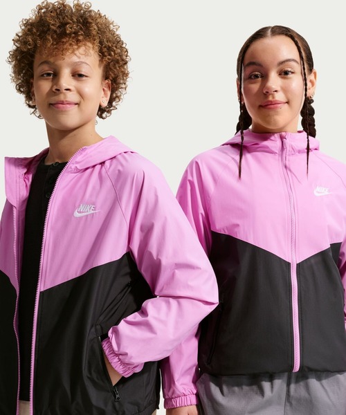 NIKE（ナイキ）の「ナイキ NIKE ナイキ YTH NSW RPL WR フーディジャケット（ナイロンジャケット・キッズ・ピンク/ブラック/ブルー・130cm/140cm/150cm/160cm）」の15枚目の写真