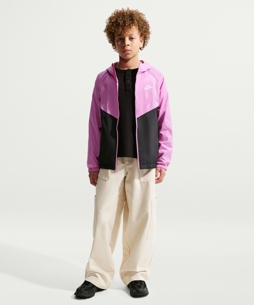 NIKE（ナイキ）の「ナイキ NIKE ナイキ YTH NSW RPL WR フーディジャケット（ナイロンジャケット・キッズ・ピンク/ブラック/ブルー・130cm/140cm/150cm/160cm）」の18枚目の写真