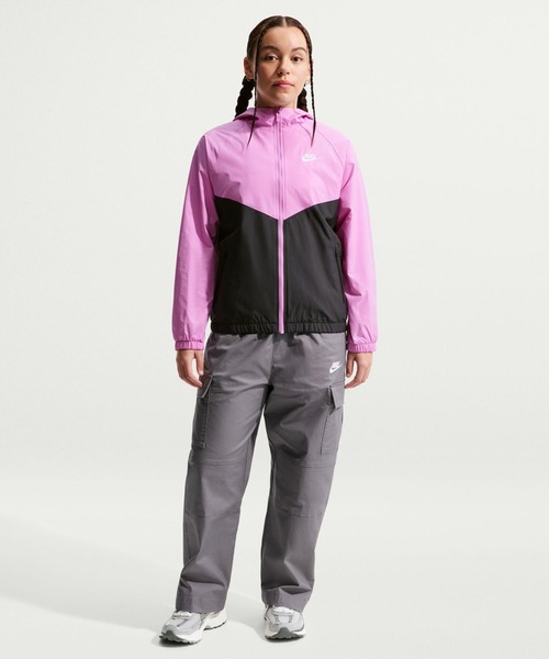 NIKE（ナイキ）の「ナイキ NIKE ナイキ YTH NSW RPL WR フーディジャケット（ナイロンジャケット・キッズ・ピンク/ブラック/ブルー・130cm/140cm/150cm/160cm）」の19枚目の写真