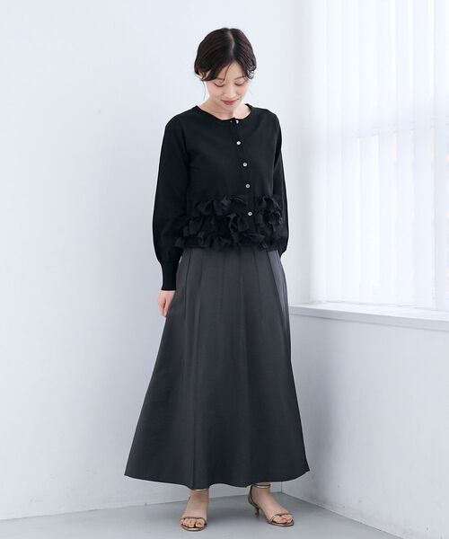 le.coeur blanc（ルクールブラン）の「《WEB限定アイテム》リボンデザインカーディガン（カーディガン/ボレロ・レディース・ベージュ/ブラック/アイボリー・38）」の14枚目の写真