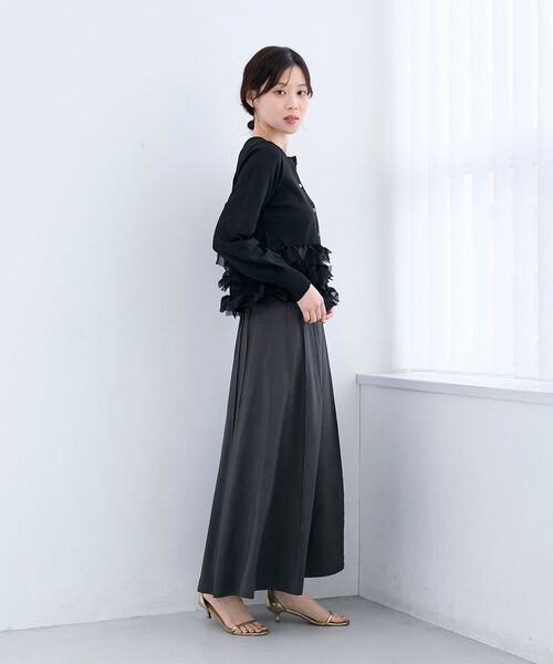 le.coeur blanc（ルクールブラン）の「《WEB限定アイテム》リボンデザインカーディガン（カーディガン/ボレロ・レディース・ベージュ/ブラック/アイボリー・38）」の12枚目の写真