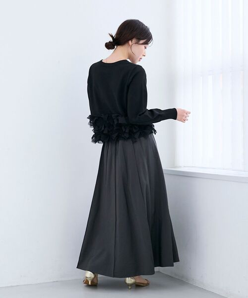 le.coeur blanc（ルクールブラン）の「《WEB限定アイテム》リボンデザインカーディガン（カーディガン/ボレロ・レディース・ベージュ/ブラック/アイボリー・38）」の11枚目の写真