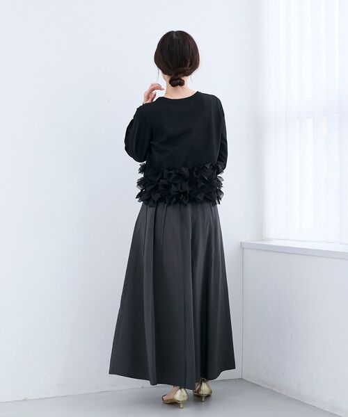 le.coeur blanc（ルクールブラン）の「《WEB限定アイテム》リボンデザインカーディガン（カーディガン/ボレロ・レディース・ベージュ/ブラック/アイボリー・38）」の10枚目の写真