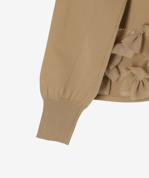 le.coeur blanc（ルクールブラン）の「《WEB限定アイテム》リボンデザインカーディガン（カーディガン/ボレロ・レディース・ベージュ/ブラック/アイボリー・38）」の7枚目の写真