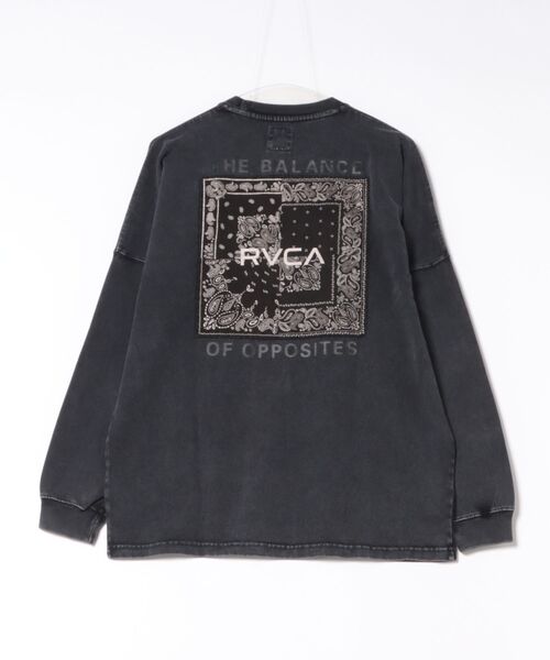 RVCA(ルーカ)の「RVCA/ルーカ BANDANA BOX LONG T ロンT BG041P01(Tシャツ/カットソー・メンズ・ブラック系その他/ホワイト×ブラック/ブラック×ホワイト/カーキブラウン・S/M/L)」の6枚目の写真