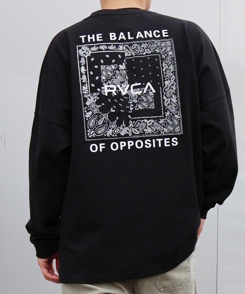 RVCA(ルーカ)の「RVCA/ルーカ BANDANA BOX LONG T ロンT BG041P01(Tシャツ/カットソー・メンズ・ブラック系その他/ホワイト×ブラック/ブラック×ホワイト/カーキブラウン・S/M/L)」の3枚目の写真