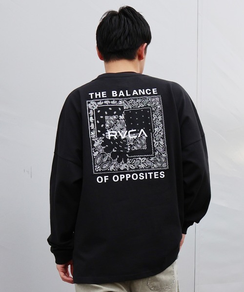 RVCA(ルーカ)の「RVCA/ルーカ BANDANA BOX LONG T ロンT BG041P01(Tシャツ/カットソー・メンズ・ブラック系その他/ホワイト×ブラック/ブラック×ホワイト/カーキブラウン・S/M/L)」の12枚目の写真