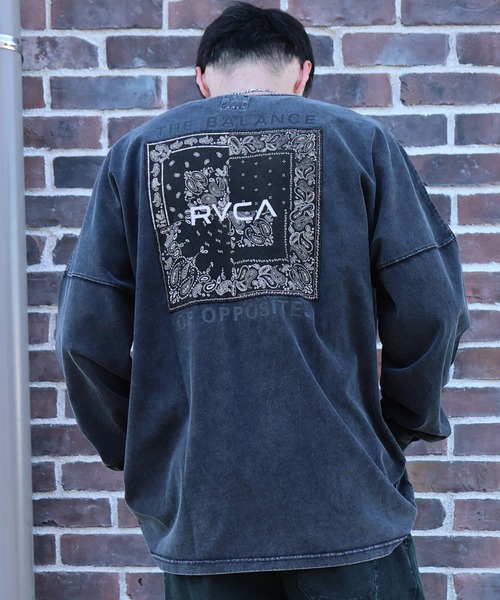 RVCA(ルーカ)の「RVCA/ルーカ BANDANA BOX LONG T ロンT BG041P01(Tシャツ/カットソー・メンズ・ブラック系その他/ホワイト×ブラック/ブラック×ホワイト/カーキブラウン・S/M/L)」の16枚目の写真