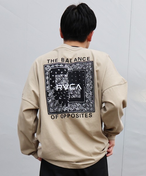 RVCA(ルーカ)の「RVCA/ルーカ BANDANA BOX LONG T ロンT BG041P01(Tシャツ/カットソー・メンズ・ブラック系その他/ホワイト×ブラック/ブラック×ホワイト/カーキブラウン・S/M/L)」の20枚目の写真