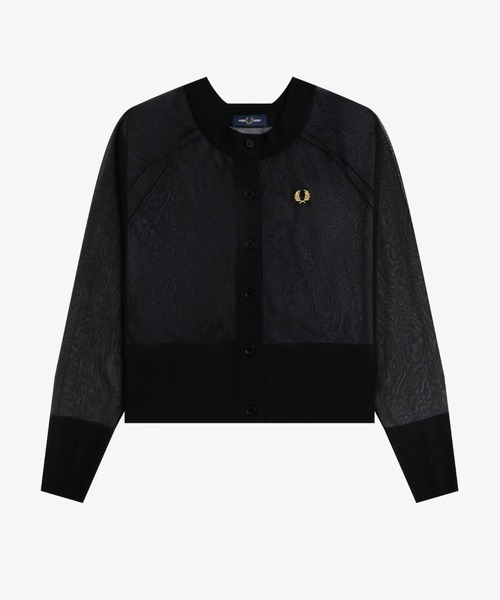 FRED PERRY（フレッドペリー）の「Sheer Cardigan／シアーカーディガン（ニット/セーター・レディース・ブラック・10）」の15枚目の写真