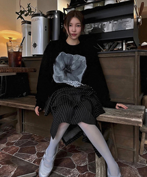 13:13 FLOWER SWEAT SHIRTS(BLACK)