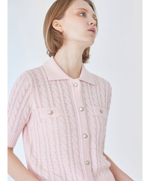AYIHOLIC CASHMERE（アイホリックカシミア）の「ケーブルカラーショートカーディガン（カーディガン/ボレロ・レディース・その他・S/M）」の5枚目の写真