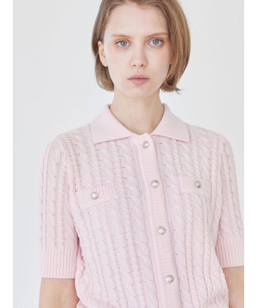 AYIHOLIC CASHMERE（アイホリックカシミア）の「ケーブルカラーショートカーディガン（カーディガン/ボレロ・レディース・その他・S/M）」の6枚目の写真