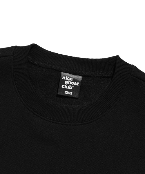 NICE GHOST CLUB(ナイスゴーストクラブ)の「SCREAM LOGO SWEATSHIRTS_BLACK(NG2DFUM450A)(スウェット・レディース・ブラック・S/M/L)」の3枚目の写真